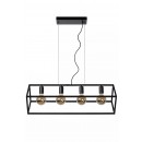 Lucide 00425/04/30 Hängende Deckenleuchte Fabian 4x40w | E27 - schwarz, dimmbar