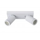 Lucide 09930/10/31 Spotleuchte 2x5w | LED GU10 | 2x320lm | 2200K / 3000K | IP44 - inkl. Lampe, weiß, einstellbar, dimmbar, CCT