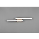 Trio R62472135 LED-Deckenleuchte Route 2x5W | 500lm | 3000K | IP20 - Holzimitation, weiß