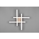Trio R62474135 LED-Deckenleuchte Route 4x5W | 500lm | 3000K | IP20 - Holzimitation, weiß, schwarz