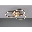 Trio R62823135 LED-Deckenleuchte Circle 1x27W | 3200lm | 2700-6000K | IP20 - integrierter Dimmer, einstellbare Lichtfarbe, Nachtlichtfunktion, Fernbedienung, variabel schwenkbar, 3 Dimmstufen mit Schalter, Holzimitation