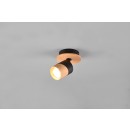 Trio 801170132 Wandleuchte Aruni 1x10W | GU10 | IP20 - switch on structure, Holz, schwarz