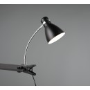 Trio R20731287 Harvey Ansteckleuchte - 1x10W | E27 | IP20 - Kabelschalter, flexibler Arm, Metall, mattschwarz