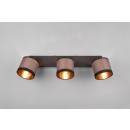 Trio R81553041 Deckenstrahler Davos 3x10W | E14 | IP20 - Stoffschirm, schwarz mint/taupe