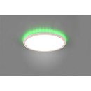 Trio R64371131 LED-Deckenleuchte Aureo 1x18W | 2200lm | 3000-6500K + RGB | IP20 - indirekte Beleuchtung, integrierter Dimmer, stufenlos einstellbare Lichtfarbe, Memory-Funktion, Nachtmodus, Fernbedienung, mattweiß