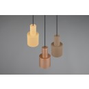 Trio 319430317 Pendelleuchte Agudo 3x40W | E27 | IP20 - höhenverstellbar, mehrfarbig - Kaffee, Beige, Braun