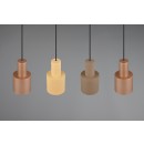 Trio 319400417 Pendelleuchte Agudo 4x40W | E27 | IP20 - höhenverstellbar, Kaffee, Beige, Braun