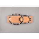 Trio 641110232 LED-Deckenleuchte Barca 1x30W | 3500lm | 3000K | IP20 - 3 Stufen Dimmschalter, Holz, mattschwarz