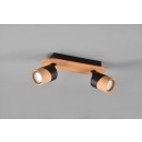 Trio 801100232 Pendel-Deckenstrahler Aruni 2x5W | GU10 | IP20 - schwarz, Holz