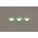 Trio 653610306 LED-Strahler Argus 3x4W + 3x1W | 350lm | 3000K+RGBW | IP20 - integrierter Dimmer, Memory-Funktion, Fernbedienung, separat dimmbar, Chrom