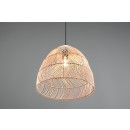 Trio R31131036 Pendelleuchte Rike 1x40W | E27 | IP20 - höhenverstellbar, Rattan