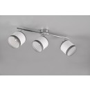 Trio R81553006 Deckenstrahler Davos 3x10W | E14 | IP20 - Stoffschirm, chrom/weiss