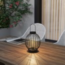 Trio R54036132 LED-Solar-Außenlampe Merida 2700K | IP44 - batteriebetrieben, Schalter an der Struktur, schwarz matt