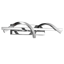Trio R22201106 LED-Wandleuchte Isabel 1x8,5W | 950lm | 4000K | IP20 - 3 Phasen Dimmung, chrom