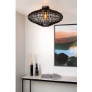 Lucide 03135/56/30 Deckenleuchte Magali 1x40w | E27 - schwarz, Rattan dimmbar