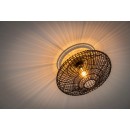 Lucide 03135/56/30 Deckenleuchte Magali 1x40w | E27 - schwarz, Rattan dimmbar