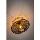 Lucide 03135/56/30 Deckenleuchte Magali 1x40w | E27 - schwarz, Rattan dimmbar
