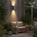 Ideal Lux 033020 Außenwandleuchte 2x60W Gun | E27 | IP54 - Aluminium