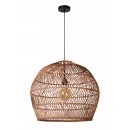 Lucide 03437/60/44 Hängende Deckenleuchte Molloko 1x40w | E27 - Ocker, Rattan, dimmbar