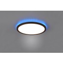 Trio R64371132 LED-Deckenleuchte Aureo 1x18W | 2200lm | 3000-6500K + RGB | IP20 - indirekte Beleuchtung, integrierter Dimmer, stufenlos einstellbare Lichtfarbe, Memory-Funktion, Nachtmodus, Fernbedienung, mattschwarz