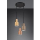 Trio 319430317 Pendelleuchte Agudo 3x40W | E27 | IP20 - höhenverstellbar, mehrfarbig - Kaffee, Beige, Braun