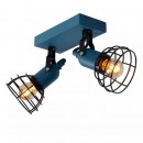 Lucide 08927/02/35 Kinder Spotleuchte Pola 2x60w | E27 - blau, einstellbar, dimmbar