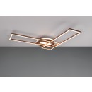 Trio R67183165 LED-Deckenleuchte Twister 1x30W | 4500lm | 2700-6000K | IP20 - integrierter Dimmer, stufenlos einstellbare Lichtfarbe, Memory-Funktion, Fernbedienung, drehbare Arme, 3-stufige Dimmung über Schalter, Kaffee