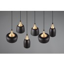 Trio 310500632 Pendelleuchte Chiraz 6x25W | E14 | IP20 - höhenverstellbar, mattschwarz