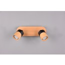 Trio 801100232 Pendel-Deckenstrahler Aruni 2x5W | GU10 | IP20 - schwarz, Holz