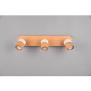 Trio 801100331 Deckenstrahler Aruni 3x10W | GU10 | IP20 - weiß, Holz