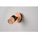 Trio 801170132 Wandleuchte Aruni 1x10W | GU10 | IP20 - switch on structure, Holz, schwarz