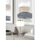 Trio 542010107 LED-Tischleuchte Madison 1x8W | 800lm | 3000K - 4 Dimmstufen mit Schalter/Kabelschalter, Nickel matt, weiß
