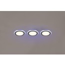Trio 653610306 LED-Strahler Argus 3x4W + 3x1W | 350lm | 3000K+RGBW | IP20 - integrierter Dimmer, Memory-Funktion, Fernbedienung, separat dimmbar, Chrom
