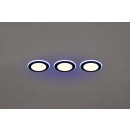 Trio 653610332 Argus 3x4W + 3x1W | 350lm | 3000K+RGBW | IP20 - integrierter Dimmer, Memory-Funktion, Fernbedienung, separat dimmbar, mattschwarz