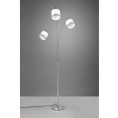 Trio R41553006 Stehleuchte Davos 3x28W | E14 | IP20 - Fußschalter, chrom/weiss