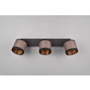 Trio R81553041 Deckenstrahler Davos 3x10W | E14 | IP20 - Stoffschirm, schwarz mint/taupe