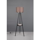Trio R41561032 Stehleuchte Colette 1x60W | E27 | IP20 - Fußschalter, Stoffschirm, schwarz matt/taupe