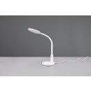 Trio R52671101 LED-Tischleuchte Sally 1x8,4W | 380lm | 4000K | IP20 - 5-stufige Touch-Funktion, Touch-Licht an/aus-Funktion, flexibler Arm, Zeitschaltuhr, weiß
