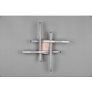 Trio R62474135 LED-Deckenleuchte Route 4x5W | 500lm | 3000K | IP20 - Holzimitation, weiß, schwarz