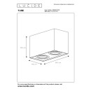 Lucide 22953/02/30 Deckenleuchte Tube 2x50W | GU10 - schwarz, einstellbar, dimmbar