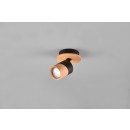 Trio 801170132 Wandleuchte Aruni 1x10W | GU10 | IP20 - switch on structure, Holz, schwarz