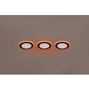 Trio 653610332 Argus 3x4W + 3x1W | 350lm | 3000K+RGBW | IP20 - integrierter Dimmer, Memory-Funktion, Fernbedienung, separat dimmbar, mattschwarz