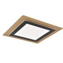 Trio 641510280 LED-Deckenleuchte Morgan 1x46W | 6000lm | 2700-6000K | IP20 - einstellbare Lichtfarbe in Stufen + stufenlos einstellbare Lichtfarbe, integrierter Dimmer, Memory-Funktion, Nachtmodus, Fernbedienung, Zeitschaltuhr, schwarz/gold