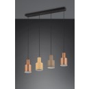 Trio 319400417 Pendelleuchte Agudo 4x40W | E27 | IP20 - höhenverstellbar, Kaffee, Beige, Braun