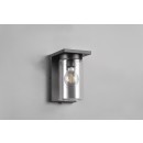 Trio 211660132 Außenwandleuchte Ardila 1x40W | E27 | IP44 - Dimmersensor, Ein/Aus-Schalter, mattschwarz, transparentes Glas