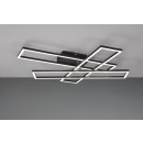 Trio R64423132 LED Deckenleuchte Corso 1x36W | 4600lm | 27000-6000K | IP20 - integrierter Dimmer, stufenlos einstellbare Lichtfarbe, Fernbedienung, drehbare Arme, 3 Stufen Dimmschalter, mattschwarz