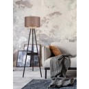 Trio R41561032 Stehleuchte Colette 1x60W | E27 | IP20 - Fußschalter, Stoffschirm, schwarz matt/taupe