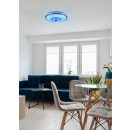 Trio R64401005 Realta LED-Deckenleuchte 1x21W + 1x3W | 2200lm | 2700-6500K + RGBW | IP20 - integrierter Dimmer, stufenlos einstellbare Lichtfarbe, Fernbedienung, Sterneffekt, gebürstetes Aluminium