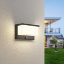 Trio 240969142 LED-Wandleuchte Nestos 1x13W | 1300lm | 3000K | IP54 - Bewegungsmelder, anthrazit