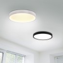Trio 641310231 LED-Deckenleuchte Doha - Lichtfarbeneinstellung an der Leuchte, getrennte Schaltung der Lichtquellen, mattweiß